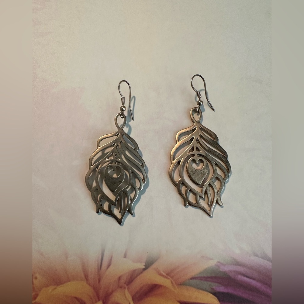 Peacock Feather Bohemian Earrings 💫